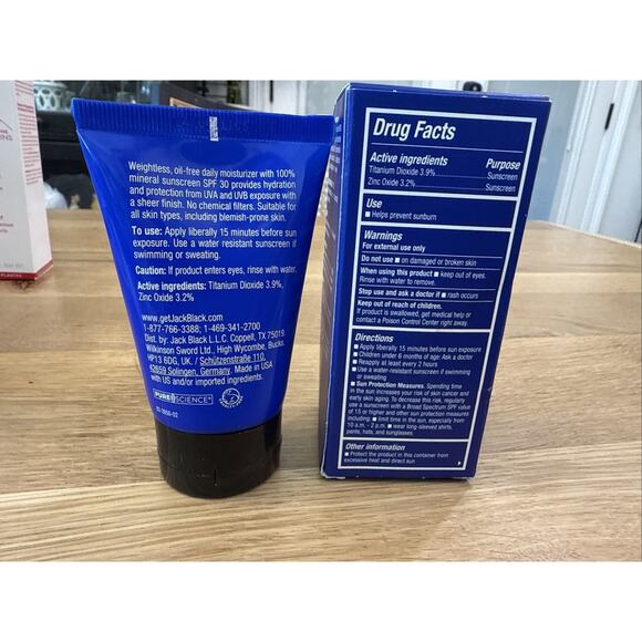Jack Black Dual Defense Face Moisturizer SPF30 Mineral Sunscreen, 2 oz Exp 07/27 - Picture 3 of 3